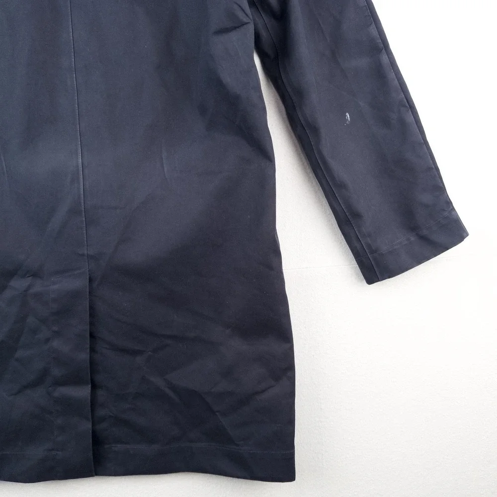 APC Navy Blue Hooded Trench Rain Coat Mac Parka Jacket Men's Small S